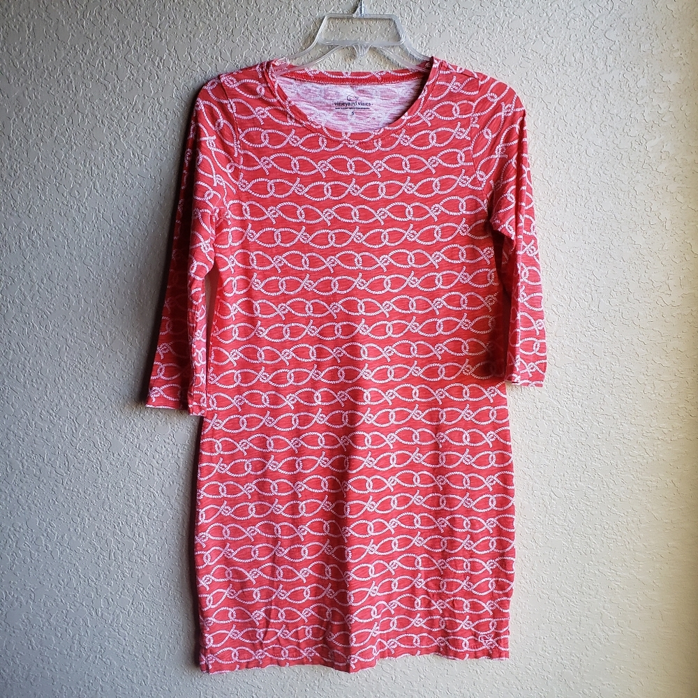 Vineyard Vines Rope Print Knit Dress Size Small - Picture 3 of 9